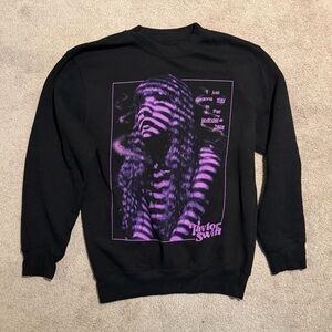 Taylor Swift Black and Purple Sweatshirt